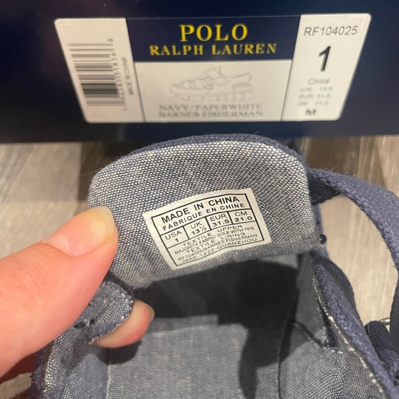 Fisherman Sandal by Polo Ralph Lauren - Navy - Kids Size 1 - NWOT with box - Picture 6 of 6